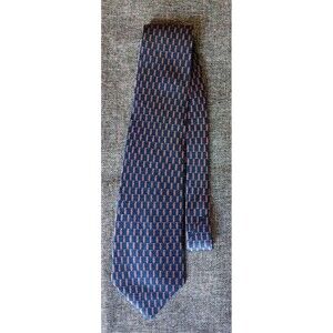 Tie 70s 80s 90s Y2K New Vintage Neo Bill Blass Blue Red Beige 4 Wide 58 Long